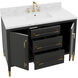 Verona 48 X 34 inch Black and Natural and White and Champagne Bath Vanity Sink
