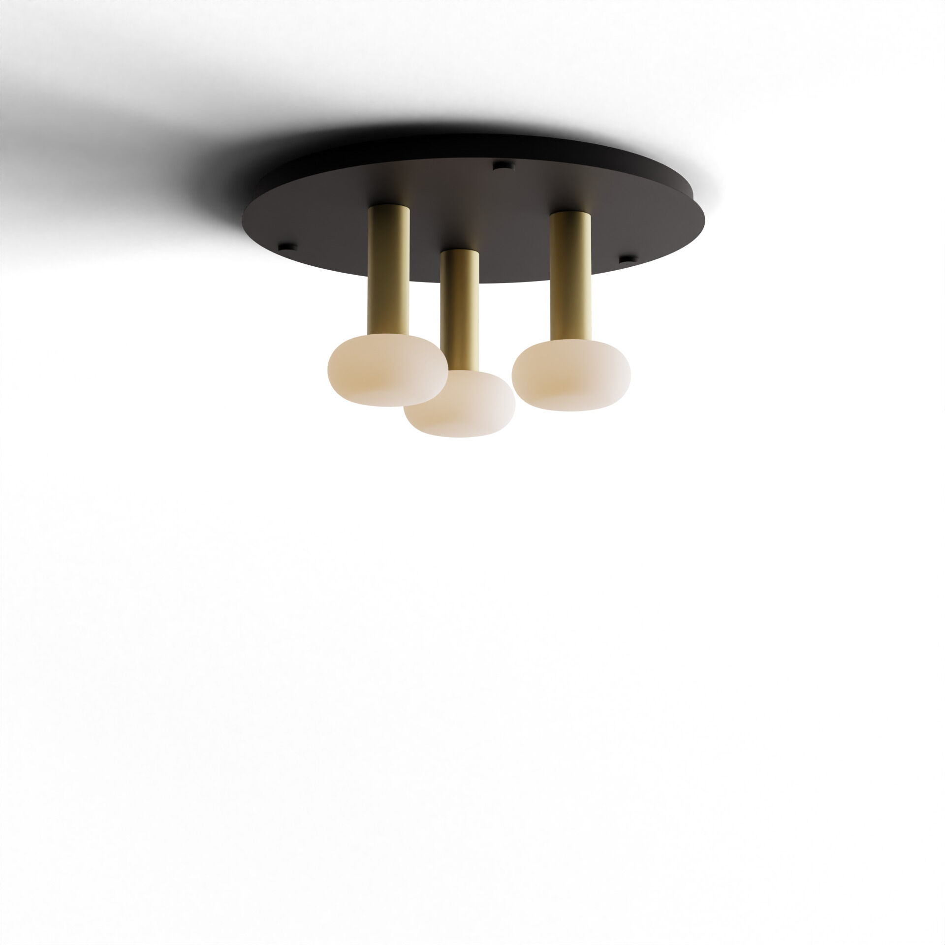 Combi LED 18 inch Brass Pendant Ceiling Light, Suspension / Flush Mount 2-in-1