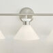 Drew & Jonathan Belcarra 3 Light 27 inch Brushed Steel Wall Bath Fixture Wall Light