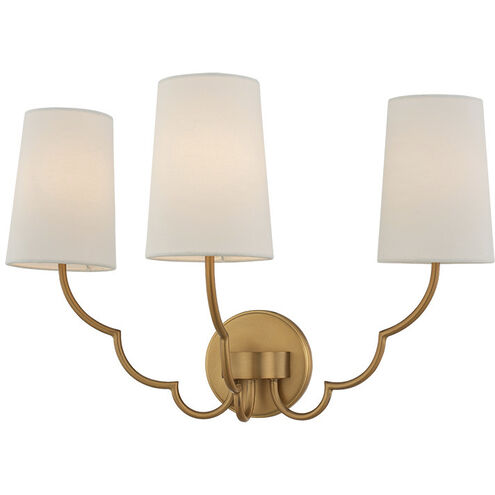 Sophia Wall Sconce Wall Light in New Brass