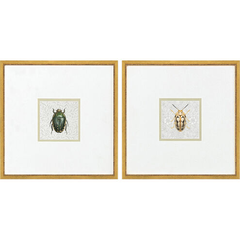Beetles Green and Yellow Framed Art