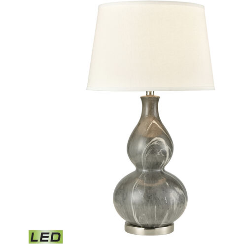 Laguria 28.75 inch 9.00 watt Gray with Polished Nickel Table Lamp Portable Light