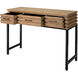 Logan 46.75 X 15.75 inch Natural Wood and Black Metal Console