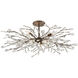 Trey 6 Light 41 inch Sunglow Bronze Semi Flush Mount Ceiling Light