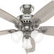 Builder 52 inch Brushed Nickel with Light Gray Oak/Warm Grey Oak Blades Ceiling Fan