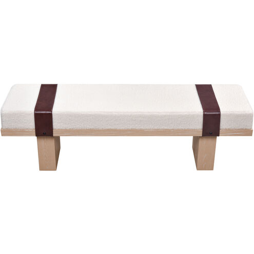 Noah Light Oak and White with Brown Bench