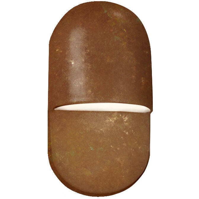 Ambiance Collection - Capsule LED 10 inch Rust Patina Outdoor Wall Sconce, Form+Finish+Function