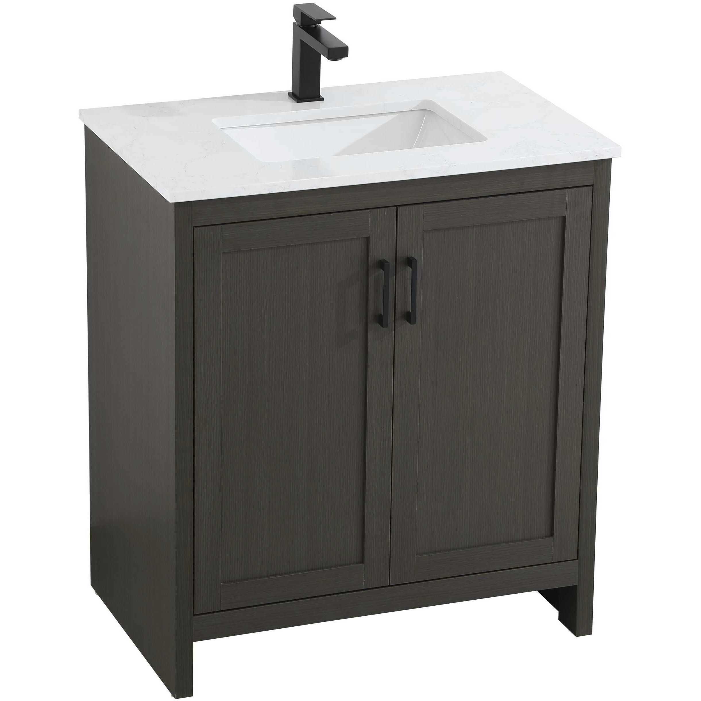 Finnley 30 X 34 inch Mocha Brown Bathroom Vanity Cabinet