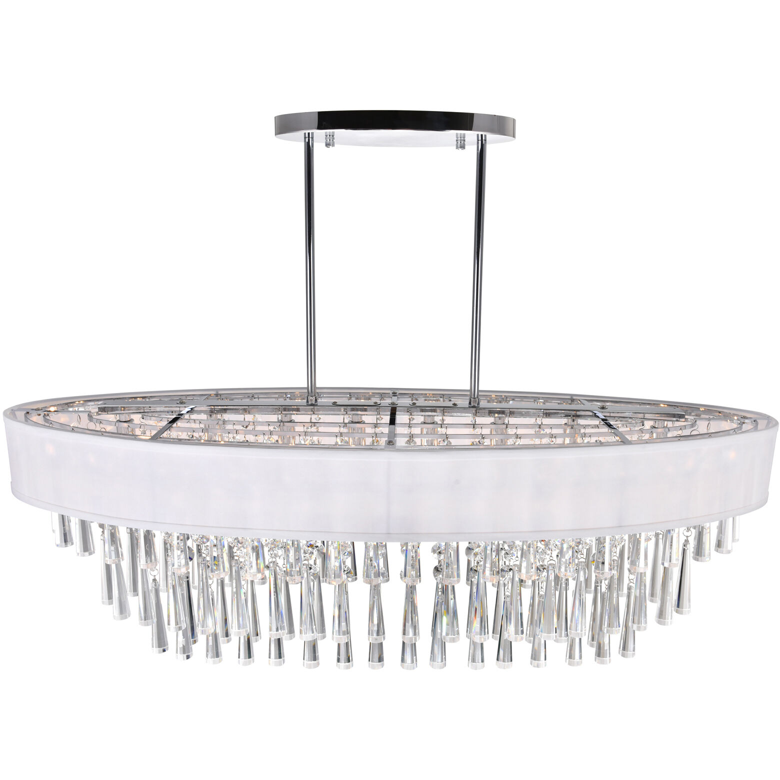 Franca 8 Light 38 inch Chrome Island/Pool Table Light Ceiling Light in Off White