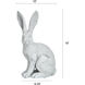 Enchanted Bunny Distressed White Outdoor Statue