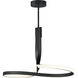 Serpentine LED 13 inch Black Single Pendant Ceiling Light