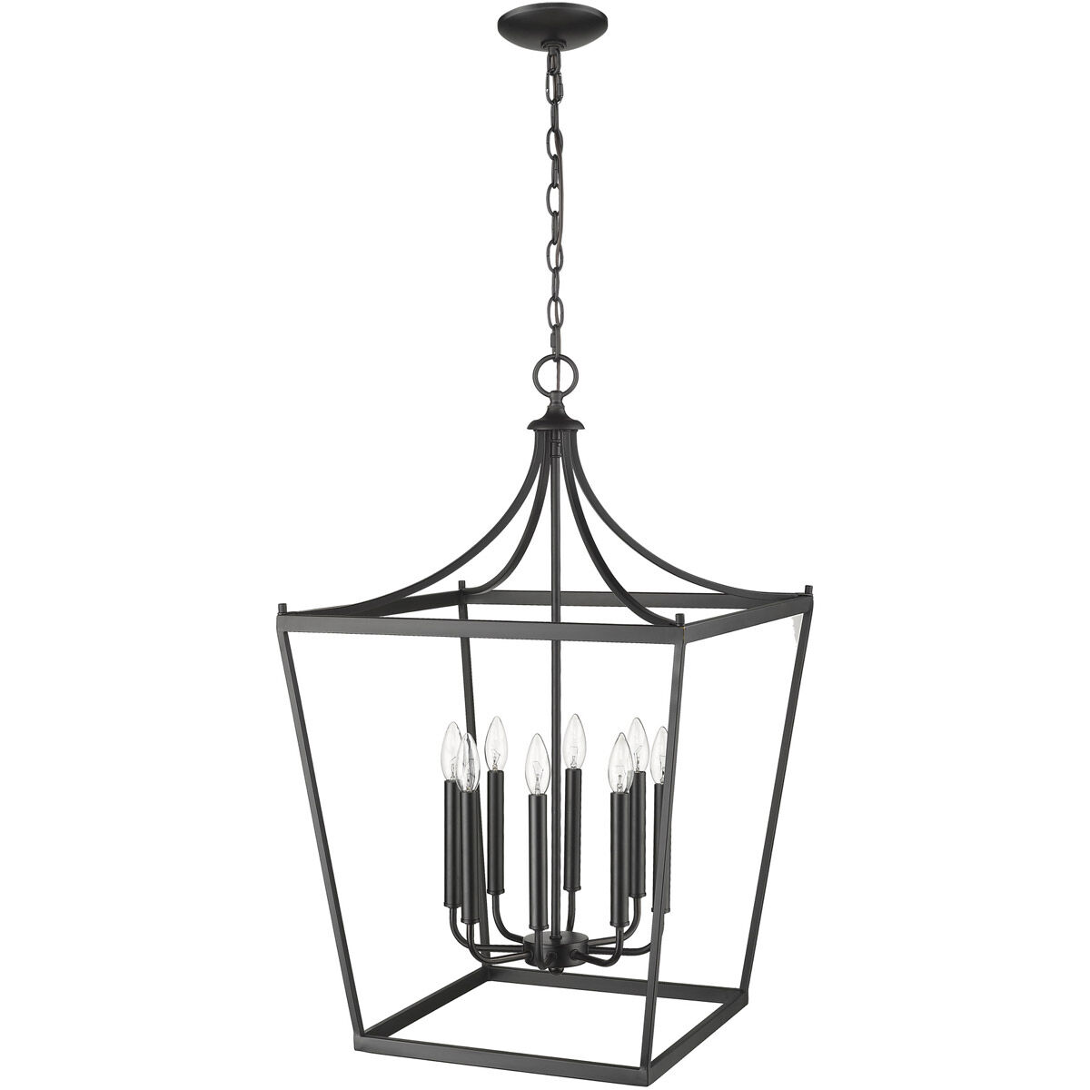 Kennedy 8 Light 20 inch Matte Black Chandelier Ceiling Light