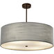 Textile LED 24 inch Dark Bronze Pendant Ceiling Light