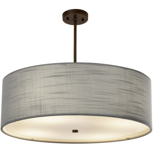 Textile LED 24 inch Dark Bronze Pendant Ceiling Light