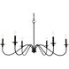 Rohan 6 Light 42 inch Matte Black Chandelier Ceiling Light