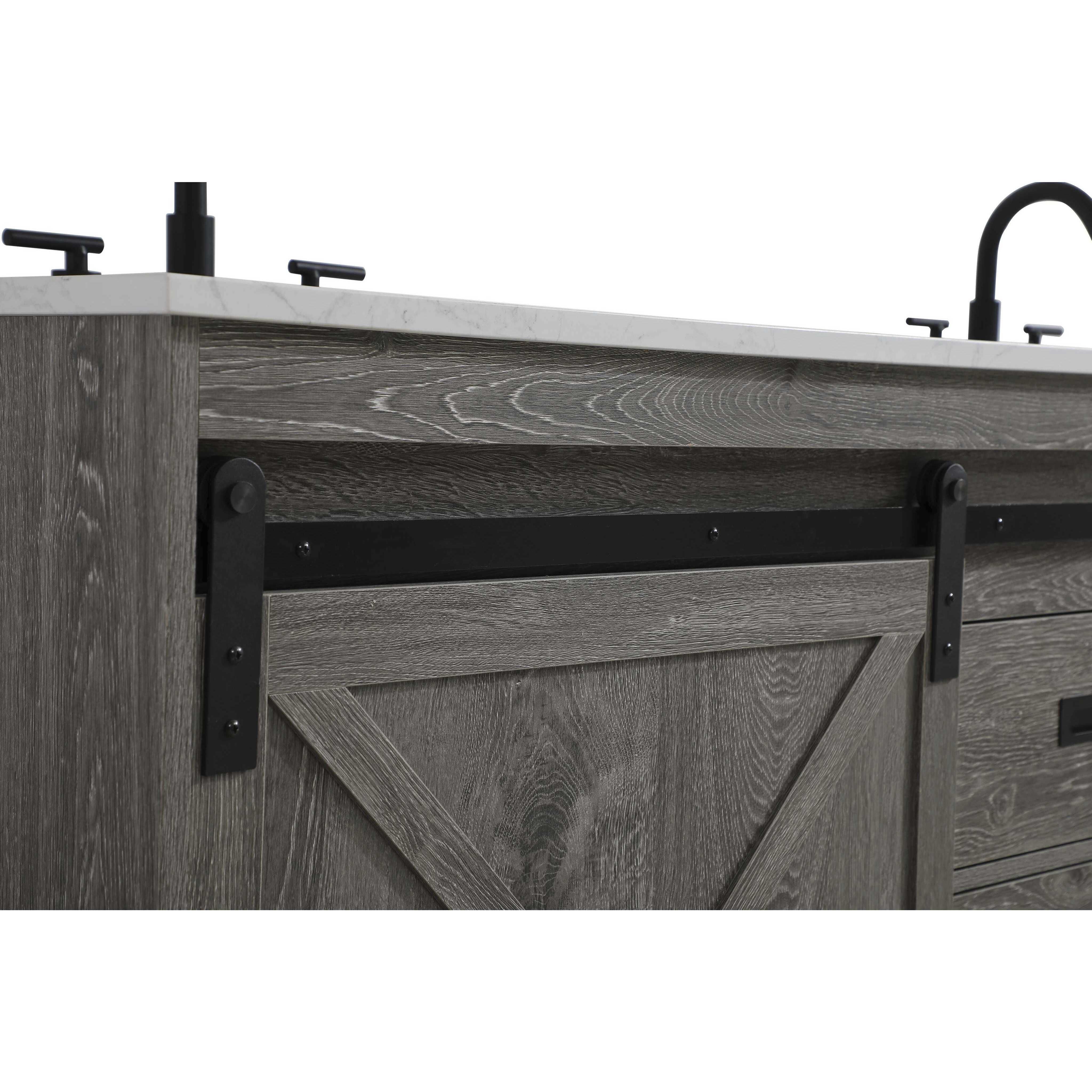 Austin 72 X 34 inch Rustic Grey Bathroom Vanity Cabinet