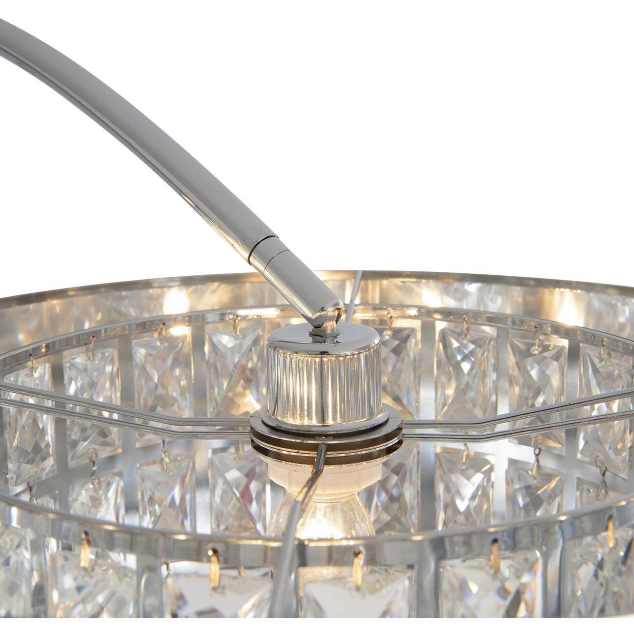 Marilyn 90 inch 60.00 watt Polished Chrome and Black Arc Floor Lamp Portable Light