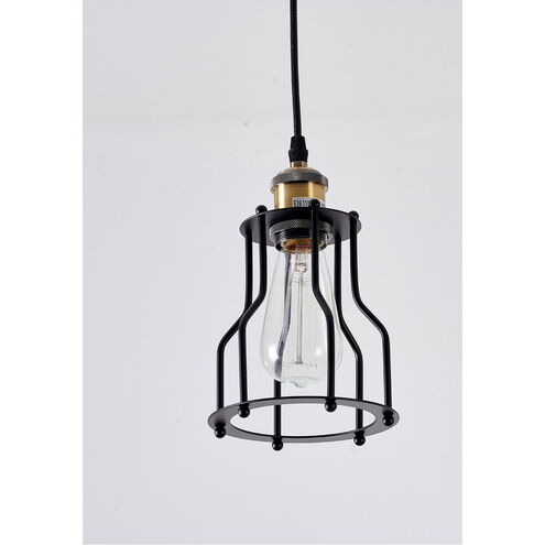 Canada 1 Light 6 inch Black Single Pendant Lighting Ceiling Light
