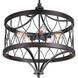 Amazon 5 Light 23 inch Gun Metal Drum Shade Chandelier Ceiling Light