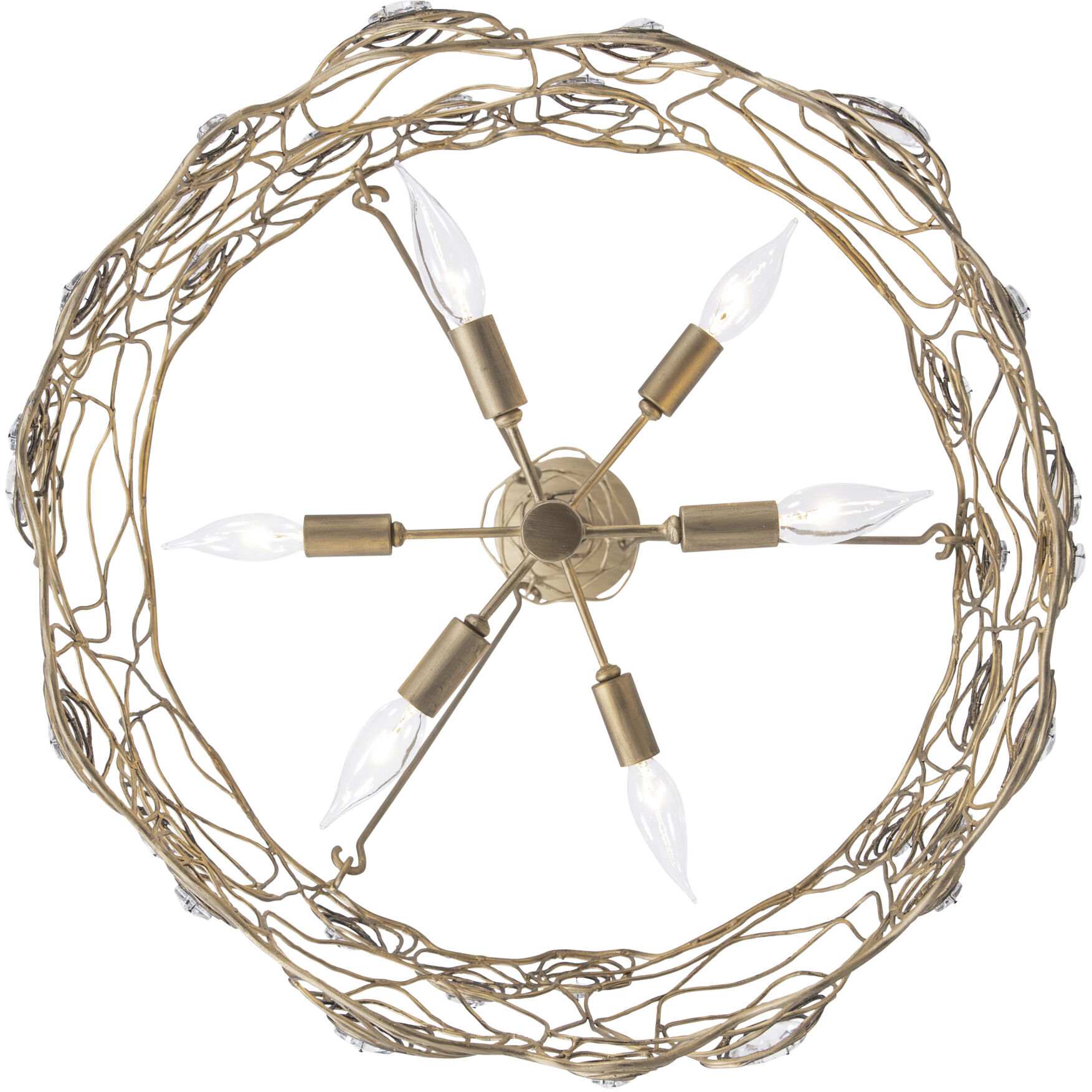 Ethereal Rose 6 Light 24 inch Havana Gold Ombre Chandelier Ceiling Light