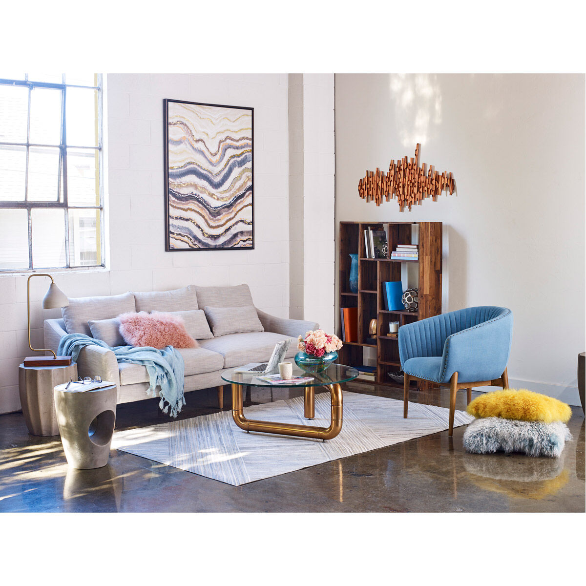 Aylard 18 inch Grey Outdoor Stool