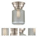 Aditi Stanton LED 6.25 inch Brushed Satin Nickel Flush Mount Ceiling Light, Aditi