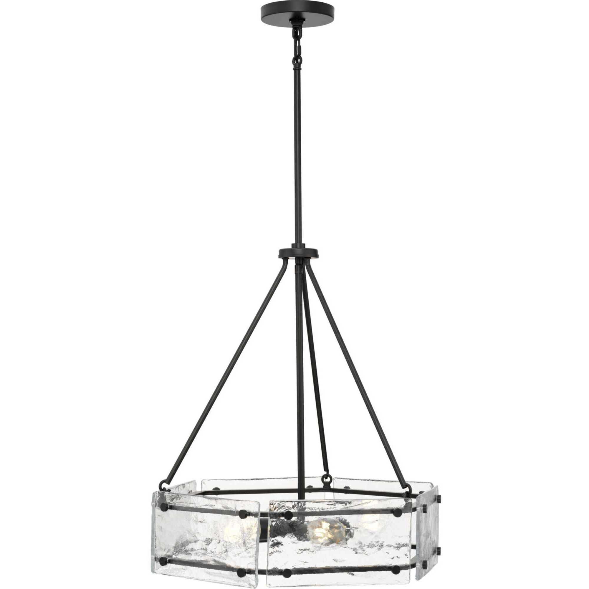 Rivera 4 Light 20.5 inch Matte Black Chandelier Ceiling Light, Design Series