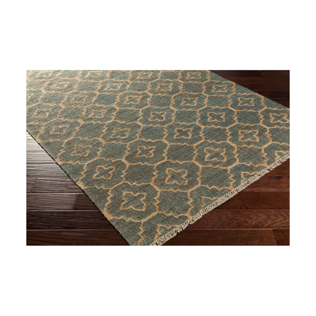 Laural 108 X 72 inch Medium Gray/Khaki/Cream Rugs, Jute