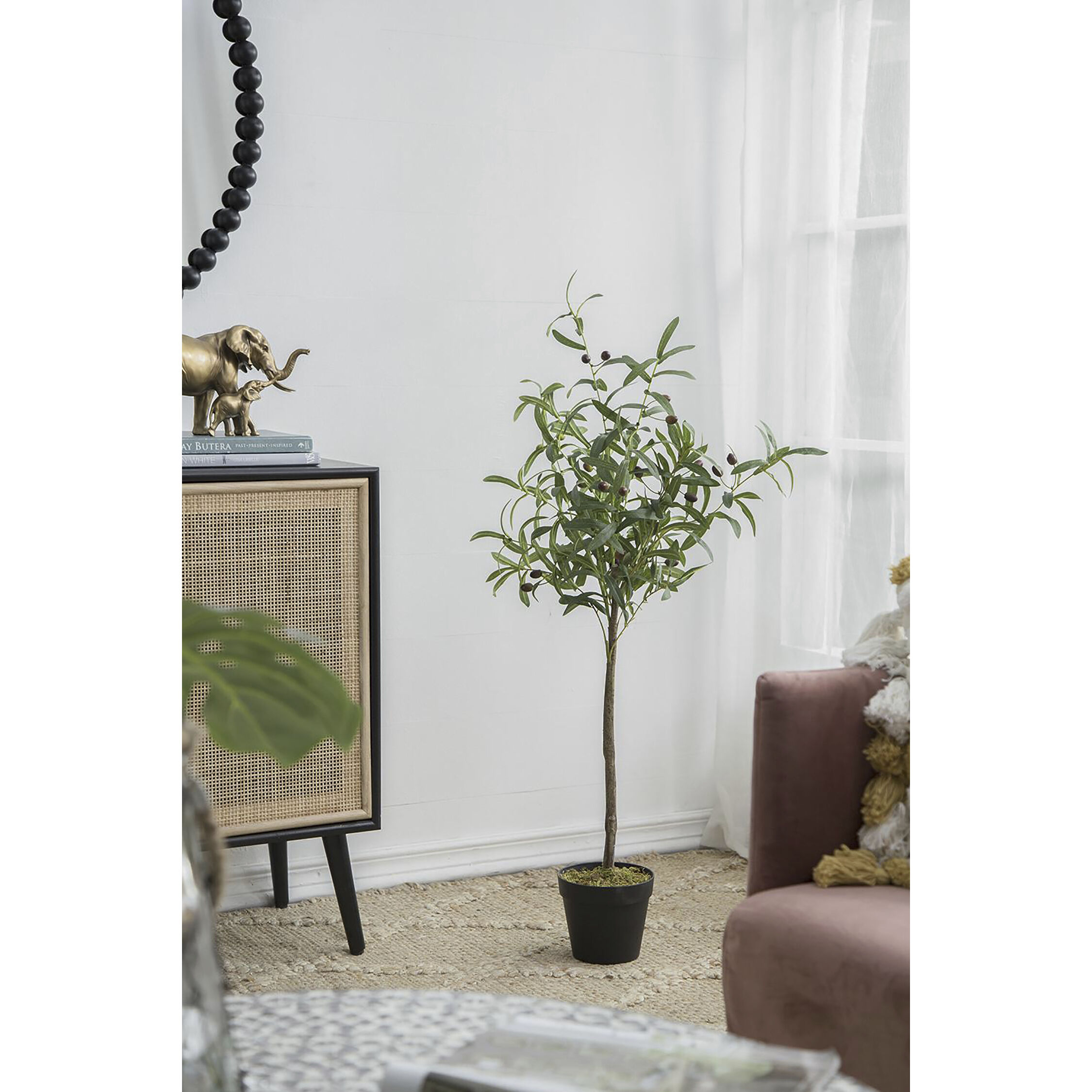 Olive Tree Green Faux Plant