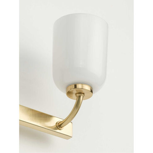 Moore 3 Light 22 inch Satin Brass Bath Vanity Wall Light