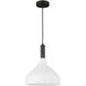 Alora Mood Belleview Pendant Ceiling Light in Matte Black, Matte Opal Glass