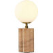 Amabel 13 inch 15 watt Pink Marble Table Lamp Portable Light