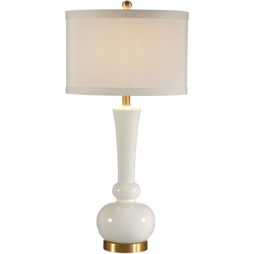 Wildwood 31 inch 100 watt White Glaze Table Lamp Portable Light