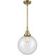 Downtown Urban Beacon 1 Light 10 inch Antique Brass Mini Pendant Ceiling Light in Seedy