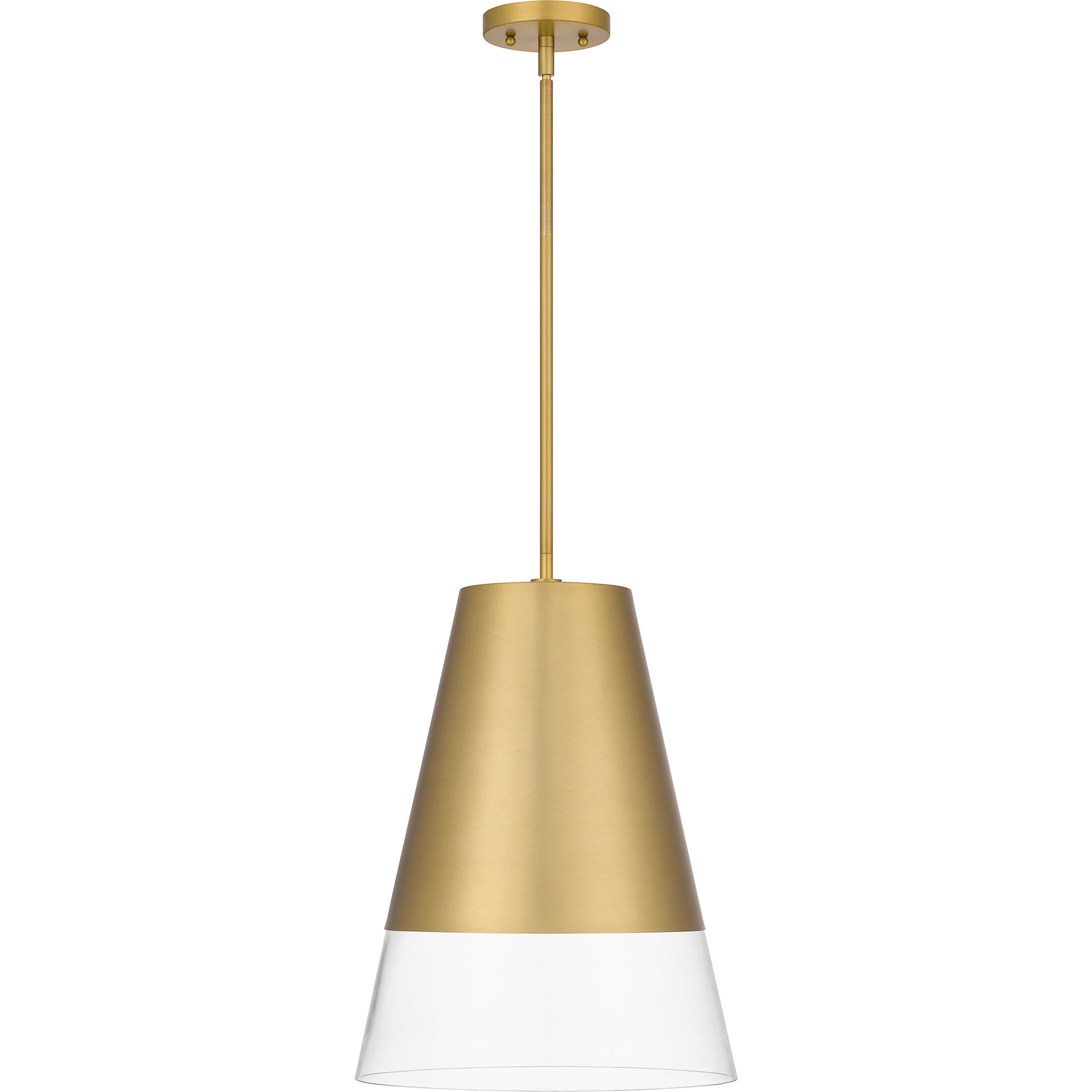 Peregrine 1 Light 14 inch Brushed Gold Mini Pendant Ceiling Light