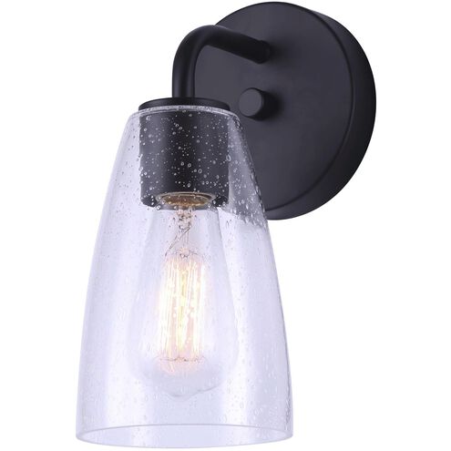 Madison 1 Light 7 inch Black Vanity Light Wall Light