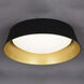 Beacon Hill LED 13 inch Matte Black and Satin Gold Flush Mount Ceiling Light