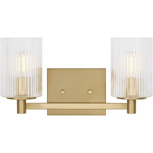 Lando 2 Light 14.25 inch Satin Brass Wall Bath Fixture Wall Light