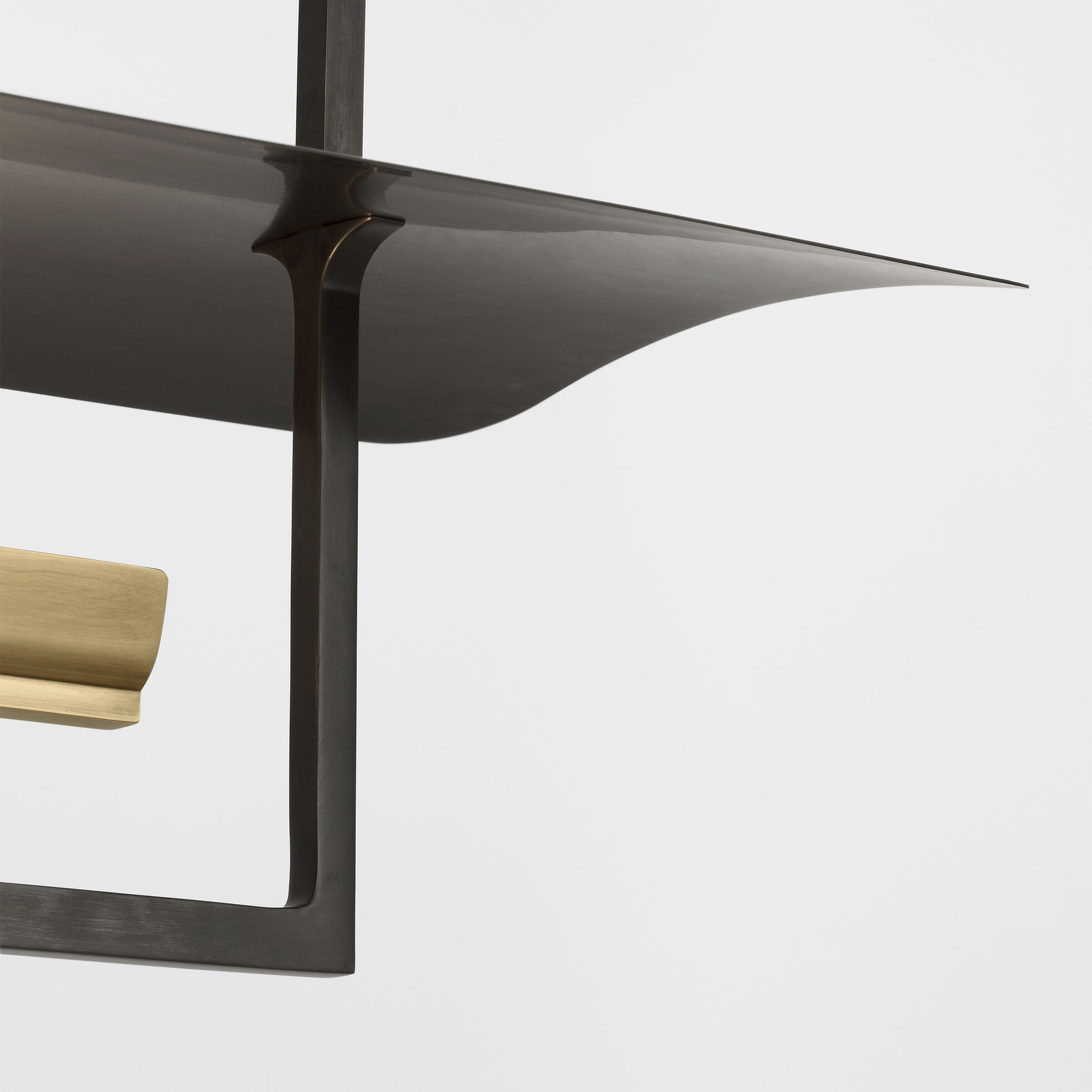 Ian K. Fowler Tristan LED 54 inch Bronze and Hand-Rubbed Antique Brass Reflector Linear Chandelier Ceiling Light