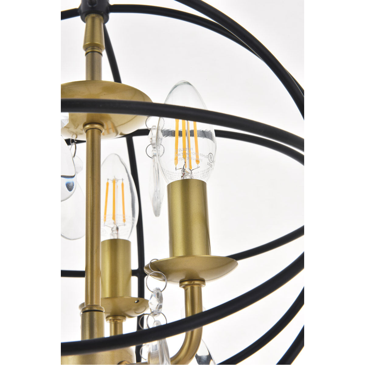 Wallace 3 Light 12 inch Matte Black and Brass Pendant Ceiling Light