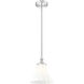 Fleur 1 Light 8 inch Brushed Nickel Pendant Ceiling Light