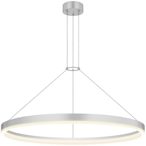 Corona LED 31.5 inch Bright Satin Aluminum Pendant Ceiling Light in 3000K