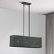 Weavington 3 Light 30 inch Black Linear Chandelier Ceiling Light, Medium