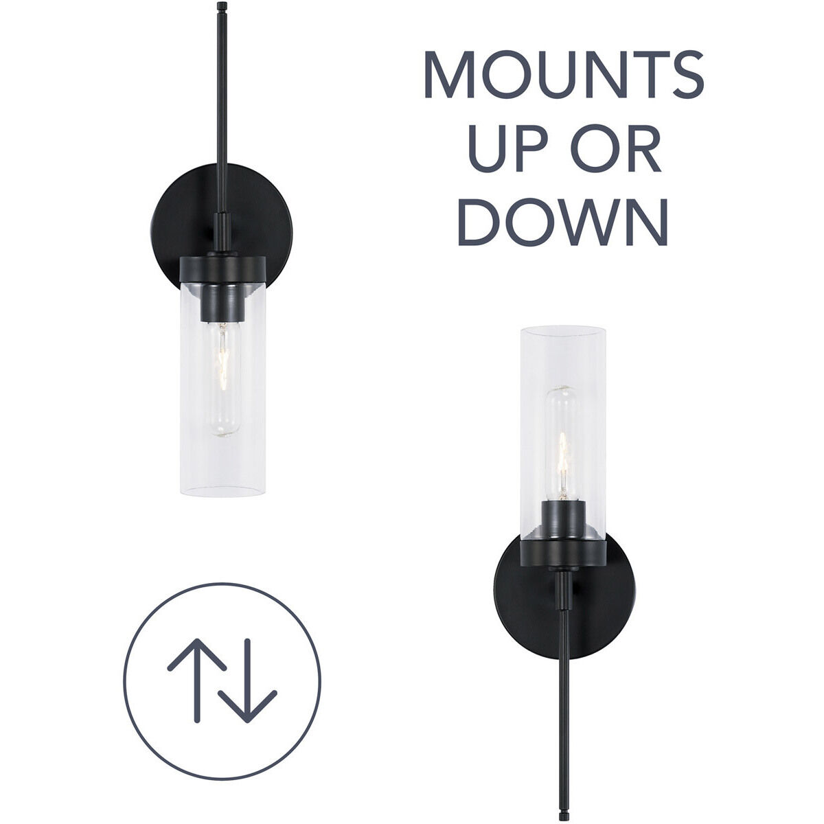 Elijah 1 Light 5 inch Matte Black Sconce Wall Light