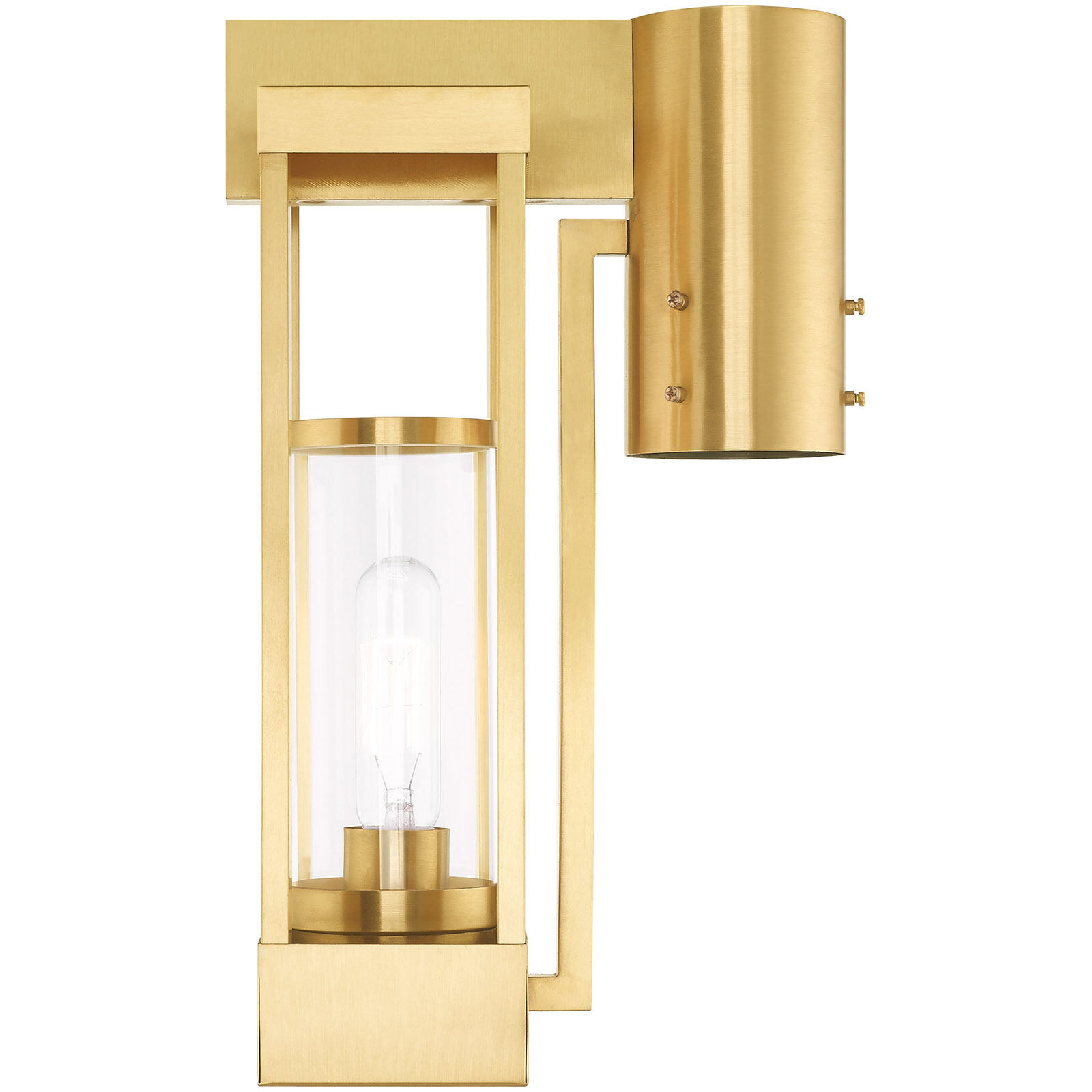 Delancey 1 Light 15 inch Satin Brass Outdoor Post Top Lantern