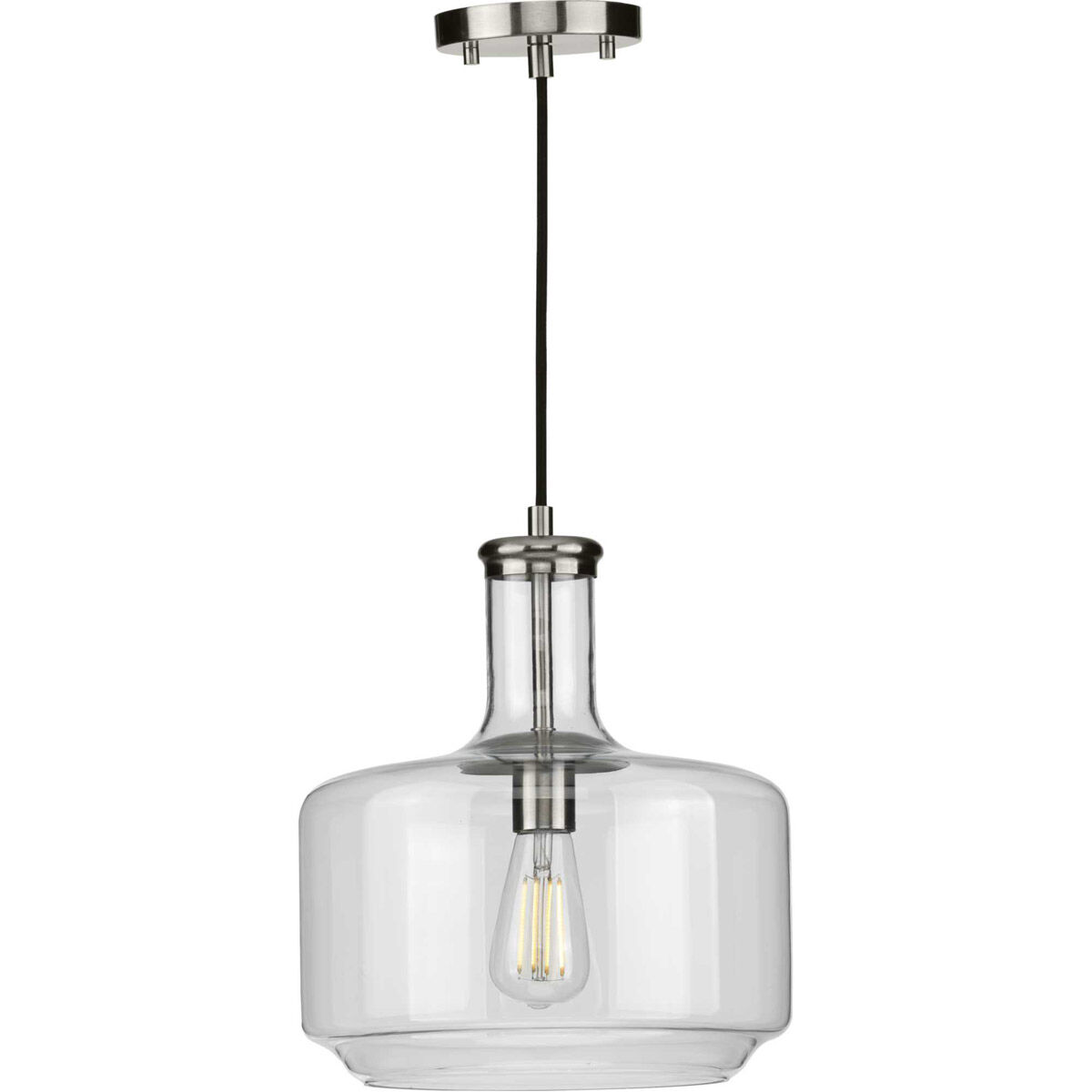 Latrobe 1 Light Brushed Nickel Pendant Ceiling Light