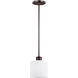 Canfield 1 Light 5.5 inch Bronze Pendant Ceiling Light