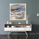 Abstract Multi and Green and Blue and Gray Framed Art