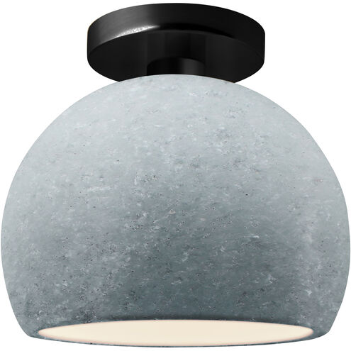 Radiance LED 7 inch Matte Black and Concrete Semi-Flush Ceiling Light