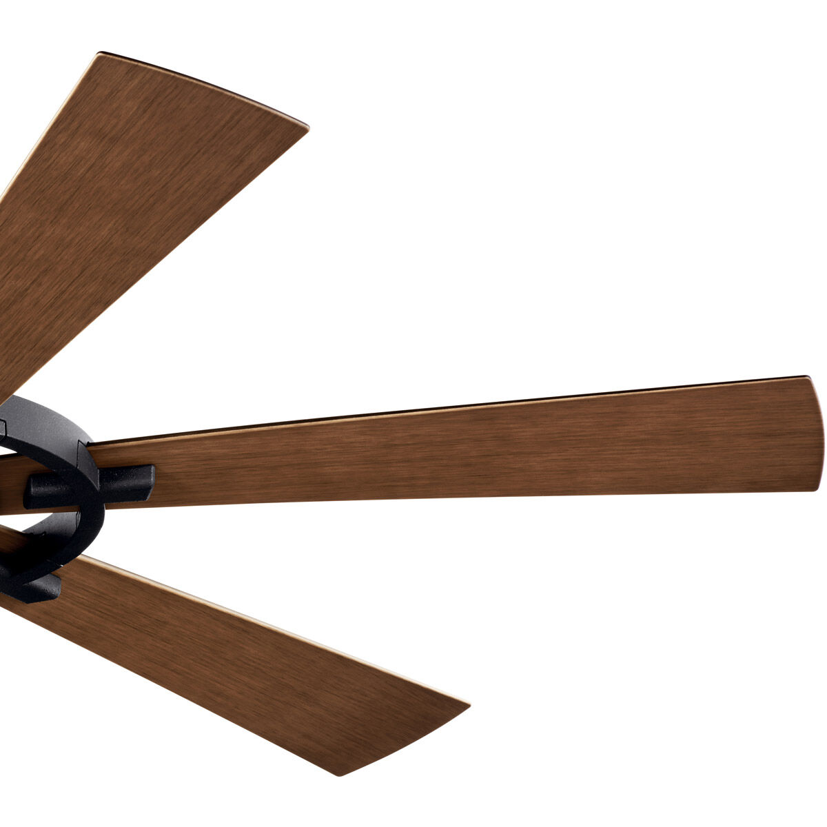 Gentry Lite 52 inch Distressed Black with Walnut Blades